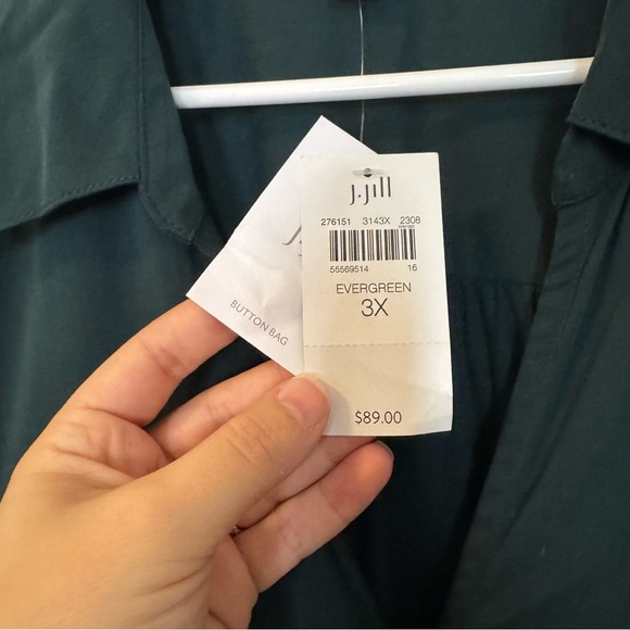 J. Jill Women’s Evergreen Long Sleeve Button Front Tunic Top NWT Size 3XL - Picture 9 of 10